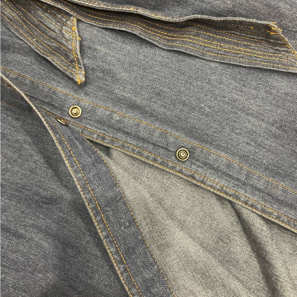 Denim Long-Sleeve Shirt Dress - Picture 9 of 12